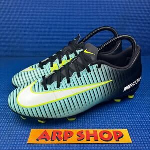 🔴 Nike Mercurial Vortex 3 Women`s Size 8.5 Blue Black Soccer Cleats 844245-400